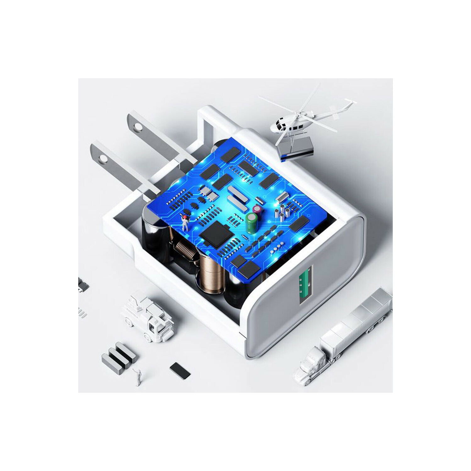 Portable & Safe Super Fast Charging PD 18W Wall Charger for Galaxy Note10+ / S20