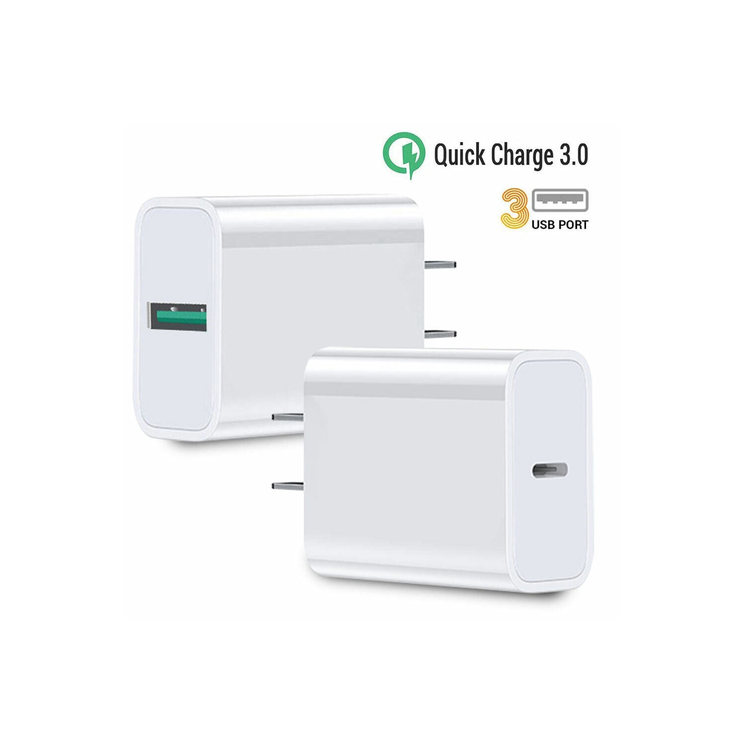 Portable & Safe Super Fast Charging PD 18W Wall Charger for Galaxy Note10+ / S20