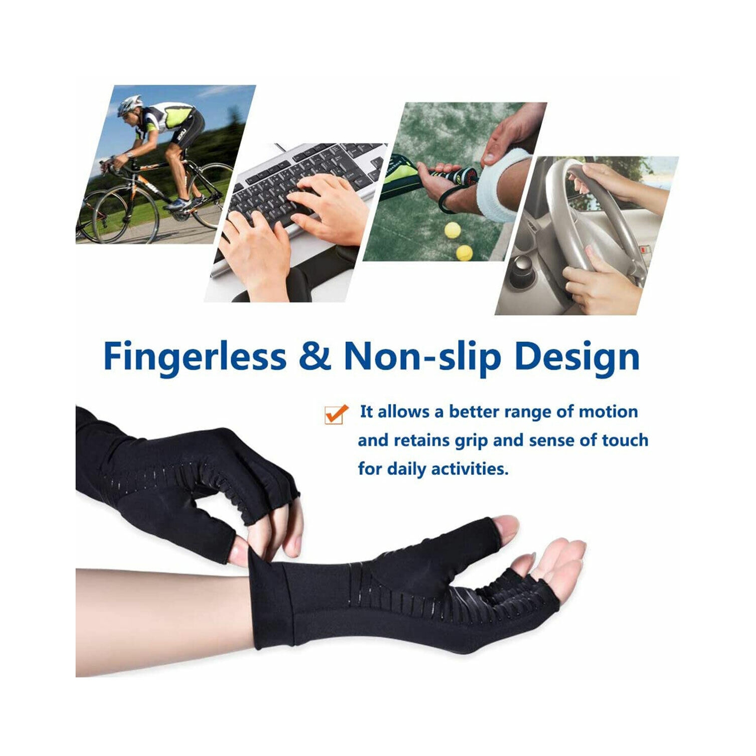 Copper Arthritis Compression Gloves-Relieve Arthritis Symptoms, Raynauds Disease