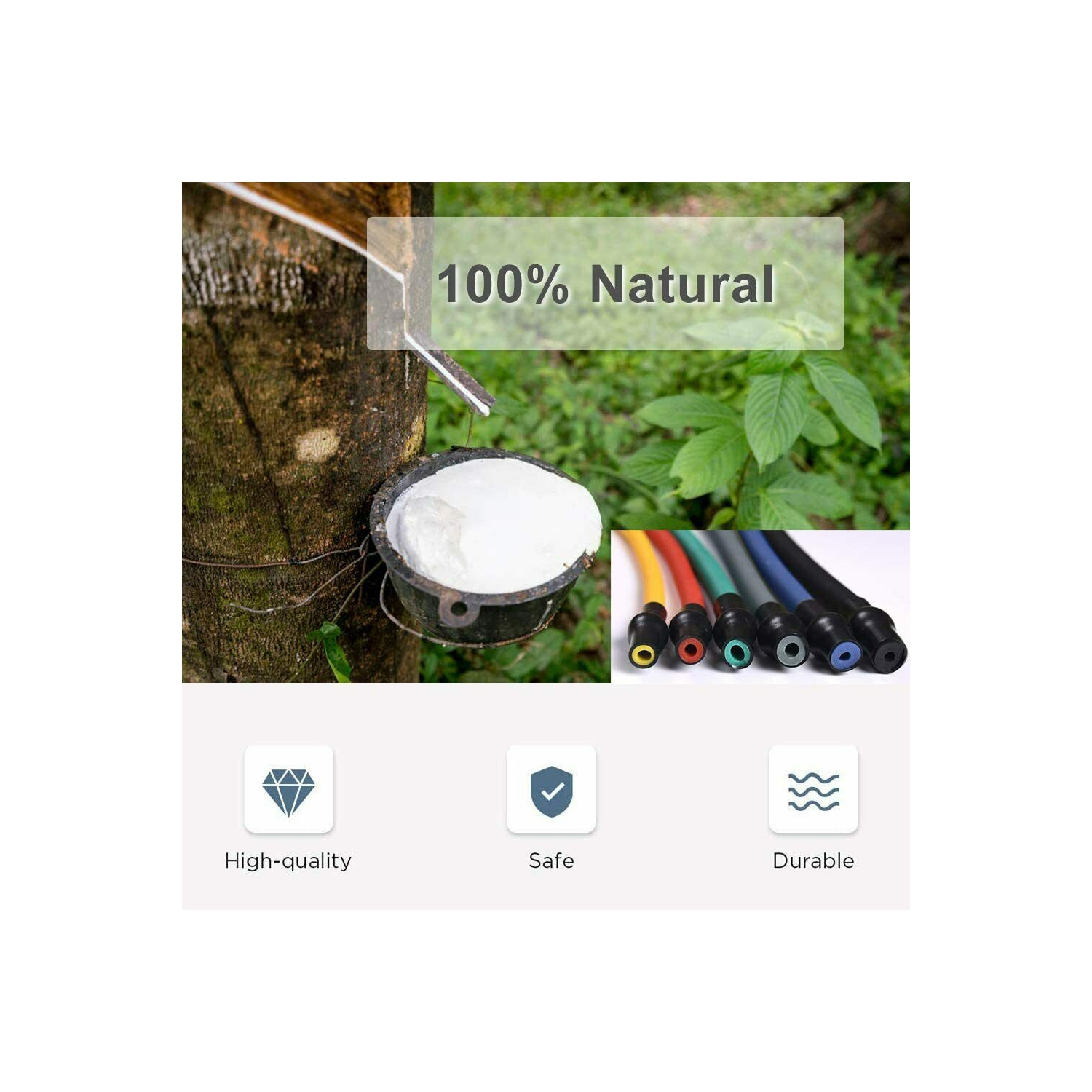 Bandes d’exercice portatives avec dispositif d’ancrage de porte, poignées, sac de transport, sangles de chevilles pour les jambes