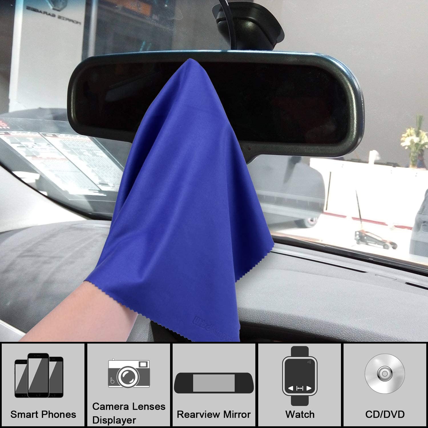 Wisdompro Extra Large 4 Pack Microfiber Cleaning Cloth For Laptop, LCD TV, Computer Screen, Monitor, Tablet, Camera Lens, Glass, Lenses, Phone,