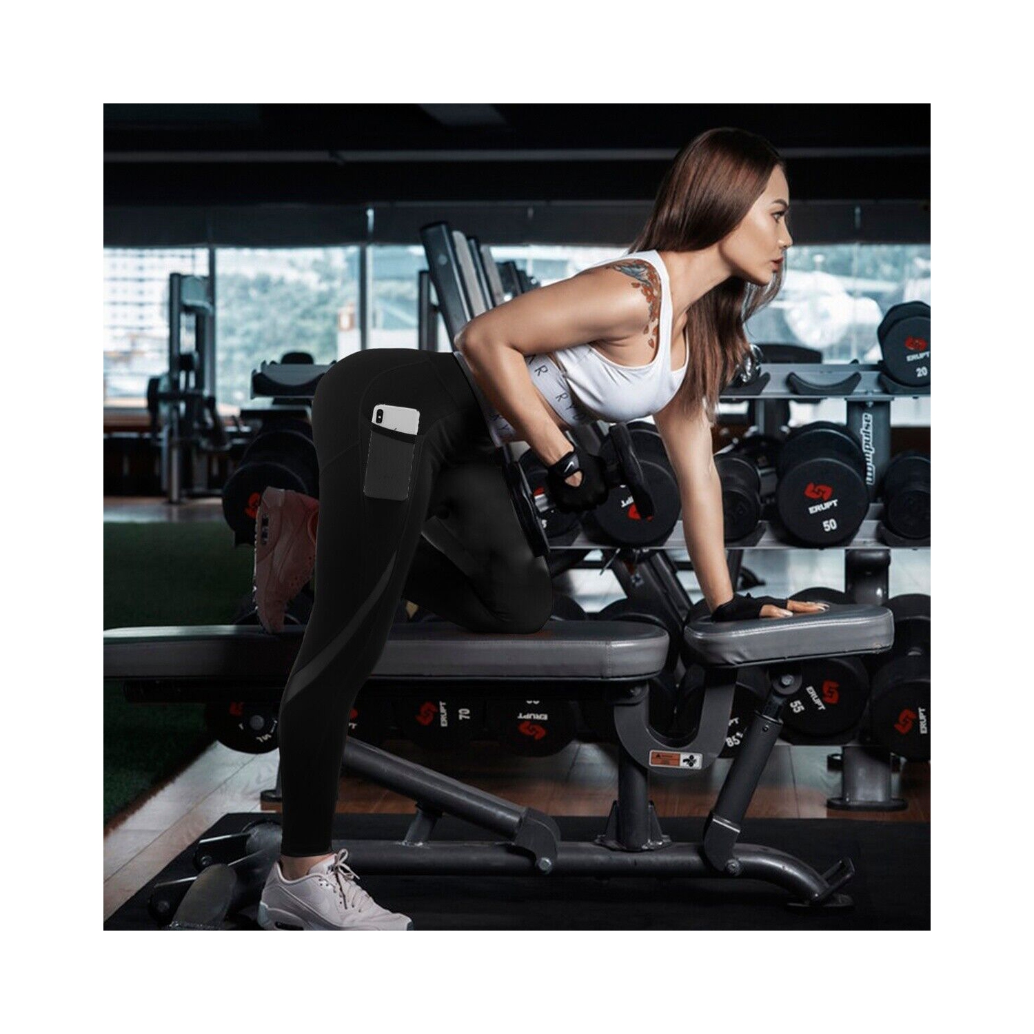 Legging athlétique de compression à taille haute Quick Dry Tummy Control pour femmes