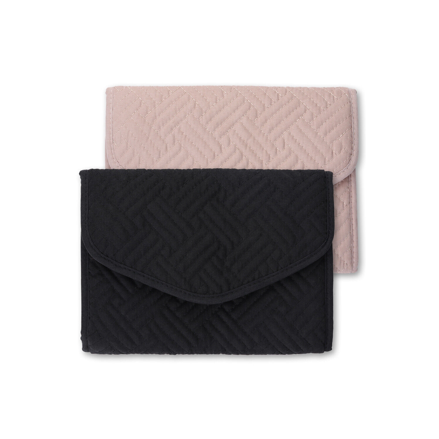 Sac à bijoux pliable léger avec pochettes à fermeture à glissière et fermeture magnétique