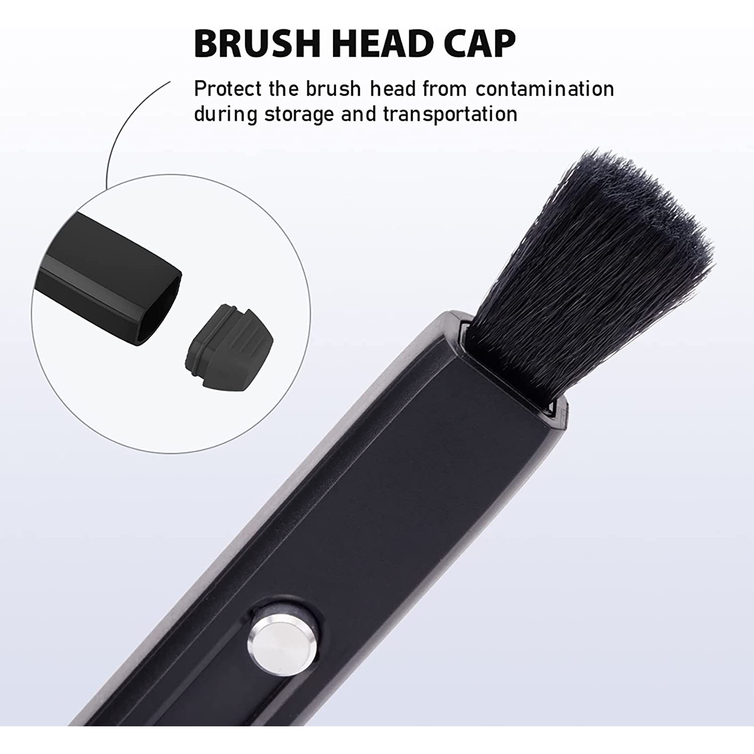 Vsgo V-P01e Professional Lens Cleaning Pen Lens Brush Double-Ended Lens Pen With Soft Brush And Nano Optical Carbon Compatible For Camera Lens