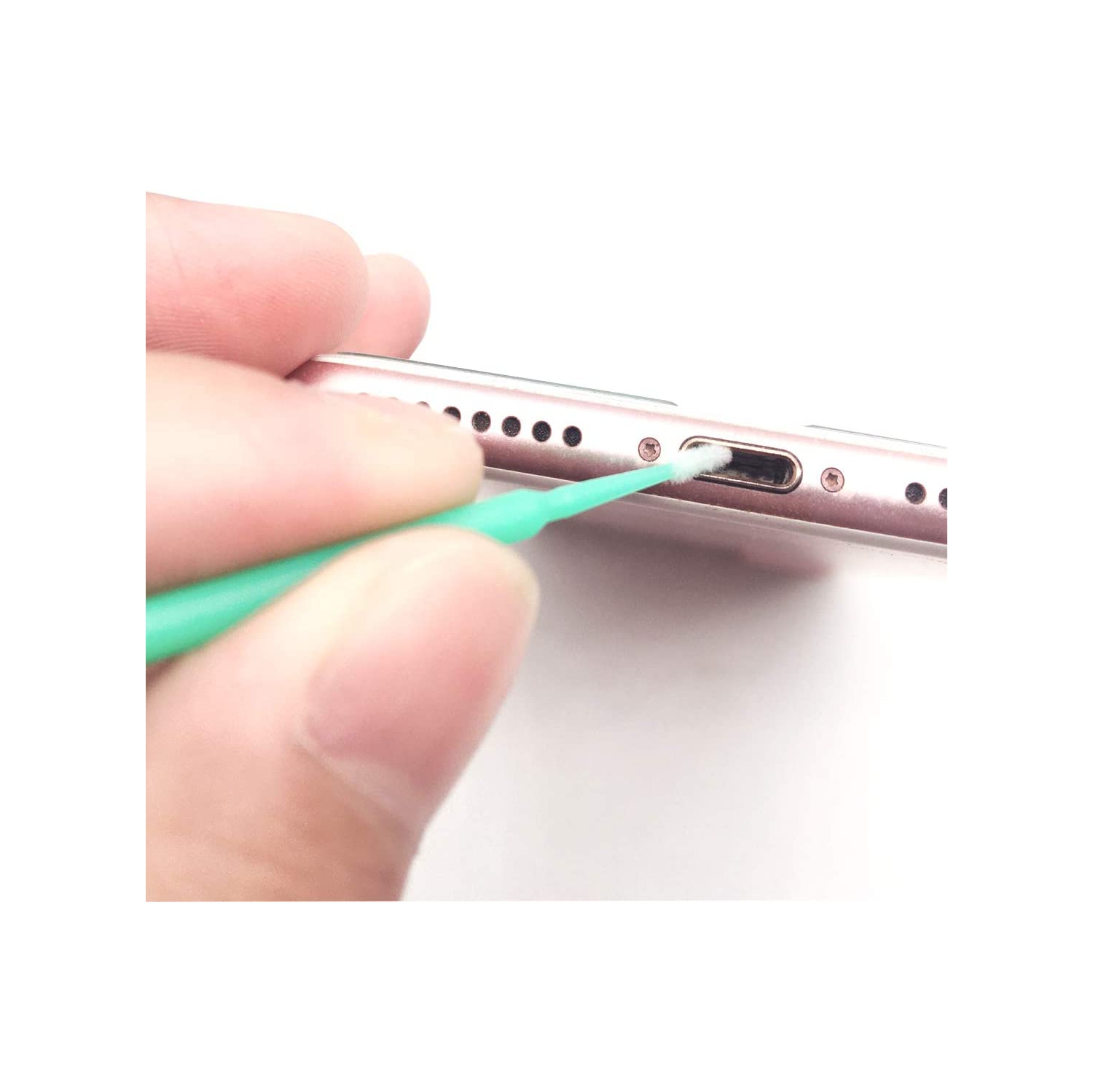 100 Pack Phone Charge Port Cleaning Tool kit,Bendable Mini Soft Round Brushes Cleaner Compatible with iPhone 11 Pro Speaker Tablet Camera Laptop