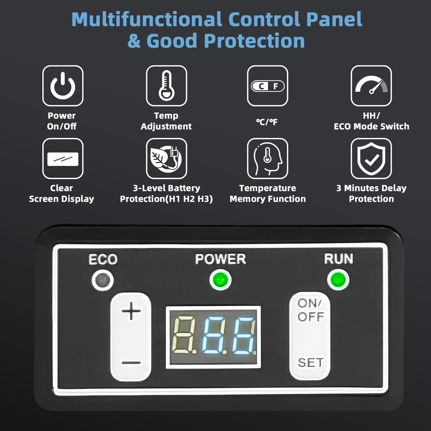 Réfrigérateur d'auto 68 pintes 12&nbsp;V de Costway avec congélateur pour l'auto, adaptateur c.c./c.a.