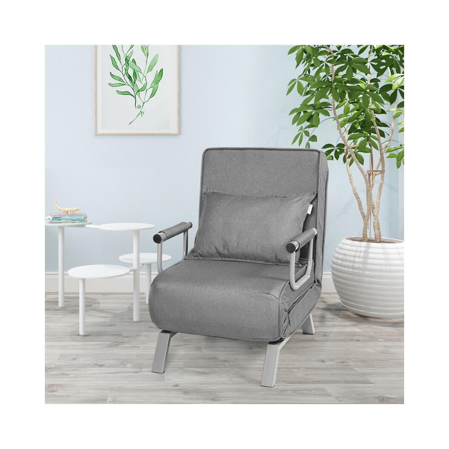 Canapé-lit convertible pliable à 5 positions avec oreiller