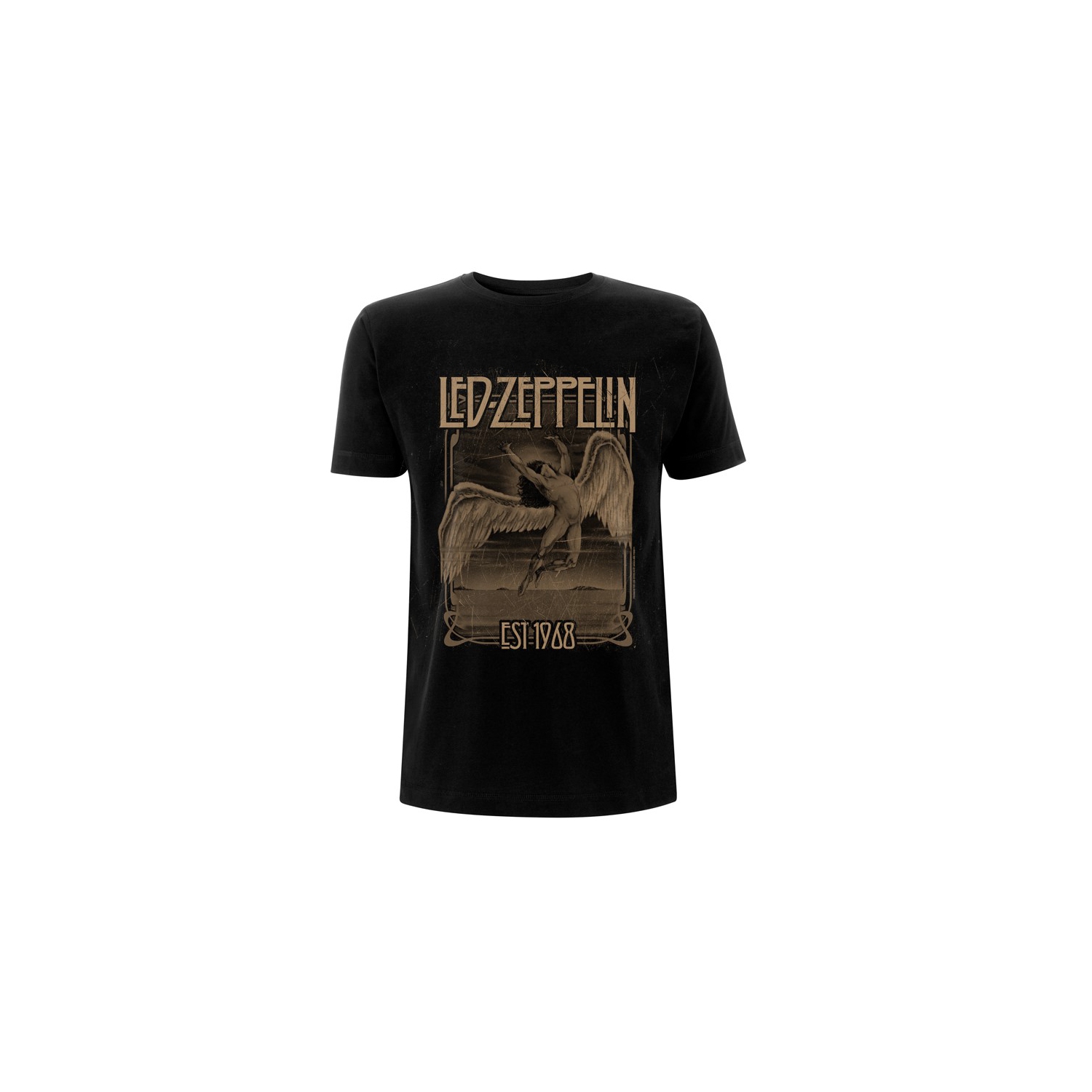 Promuco Percussion Led Zeppelin T-Shirt – Faded Falling Black T, Small