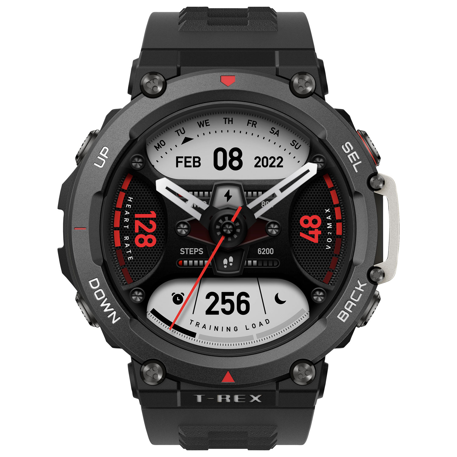 Amazfit T-Rex 2 Smartwatch with Heart Rate Monitor - Black