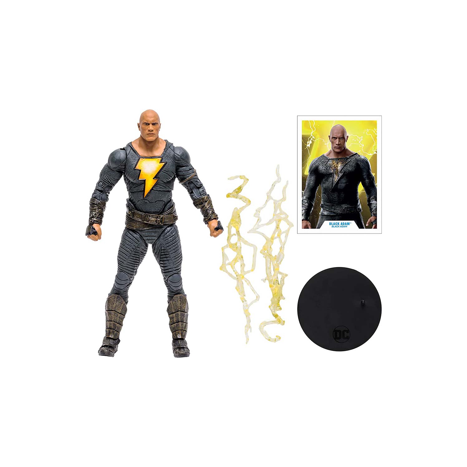 DC Multiverse Movie – figurine d’action de 7 po, Adam noir – Costume de héros d’Adam noir