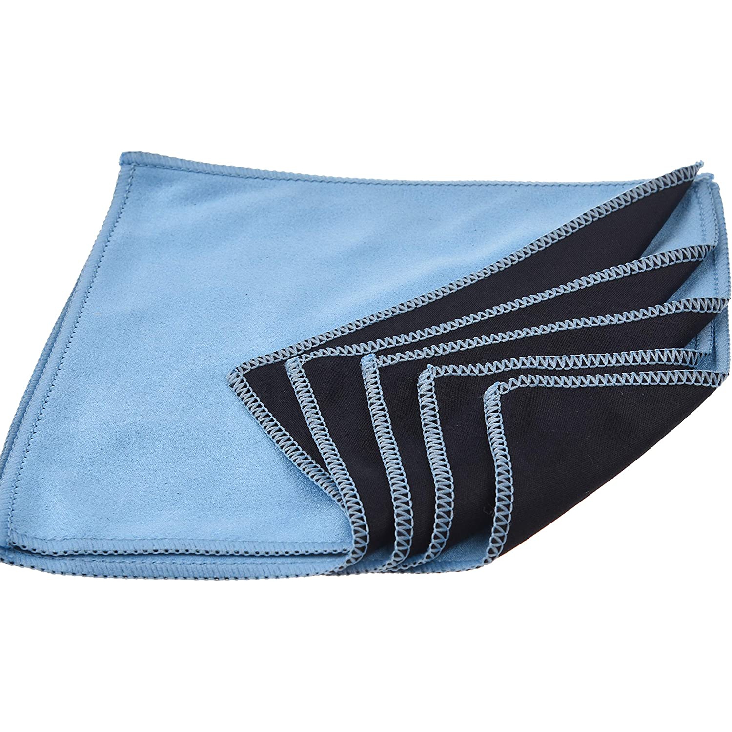 Kare & Kind 5X Microfiber Cleaning Cloths - Double-Sided - for Cleaning Glasses, Eyeglasses, Camera Lens, iPad, Tablet, Smartphone, Laptop, Computer,