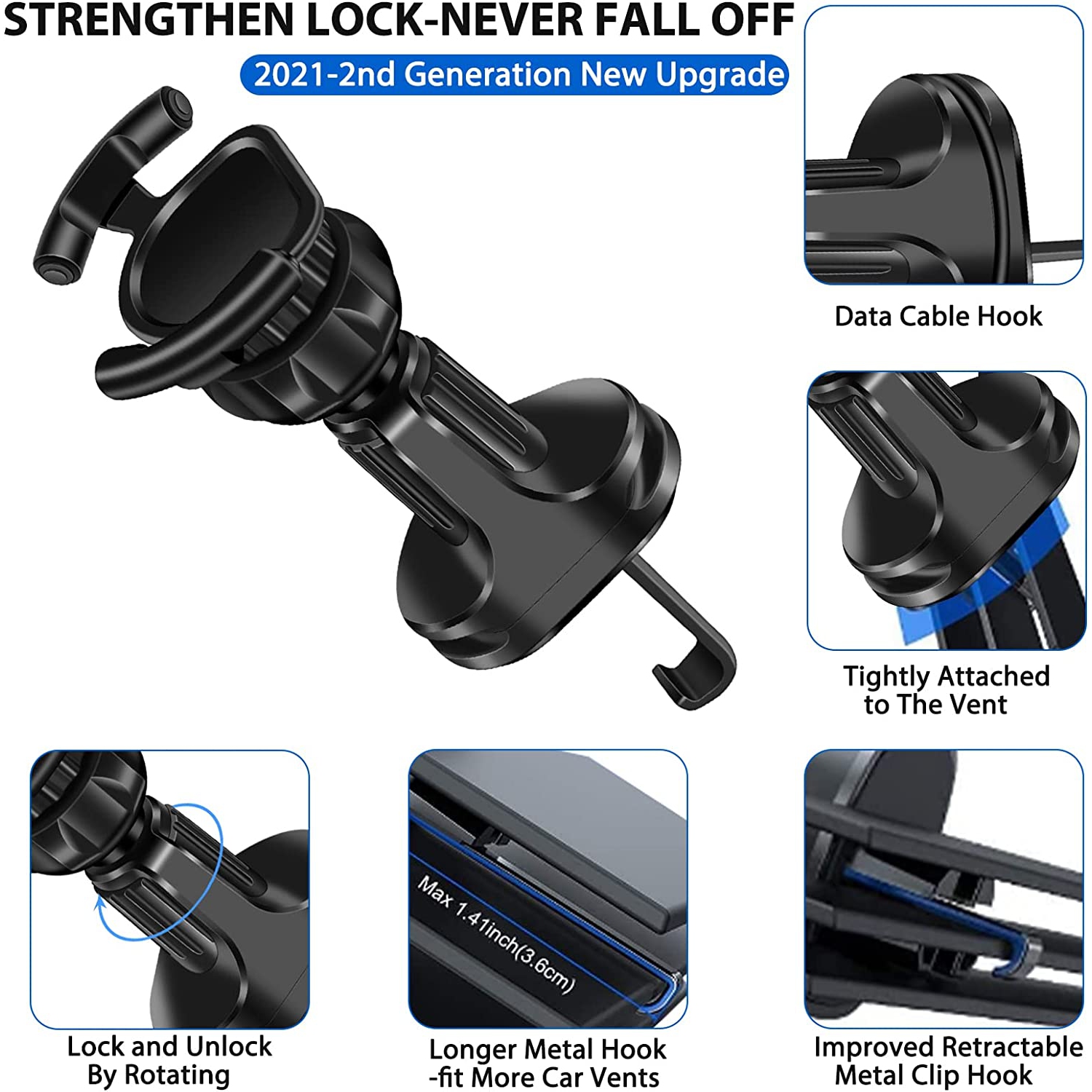 Car Universal Phone Mount for Collapsible Grip/Socket Mount Phone Holder Pop Air Vent Out Stand Car Mount 360 Degrees Dashboard Desk Wall Bracket for