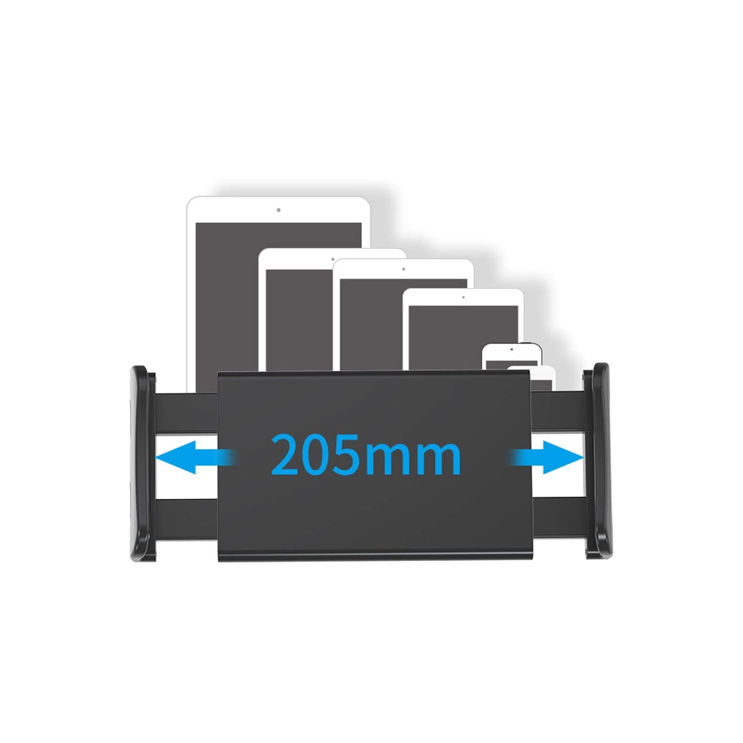 (TM) porte-tablette pour l'auto, support pour appuie-tête compatible avec téléphones intelligents, tablettes, iPad, Galaxy Tab avec support pivotant