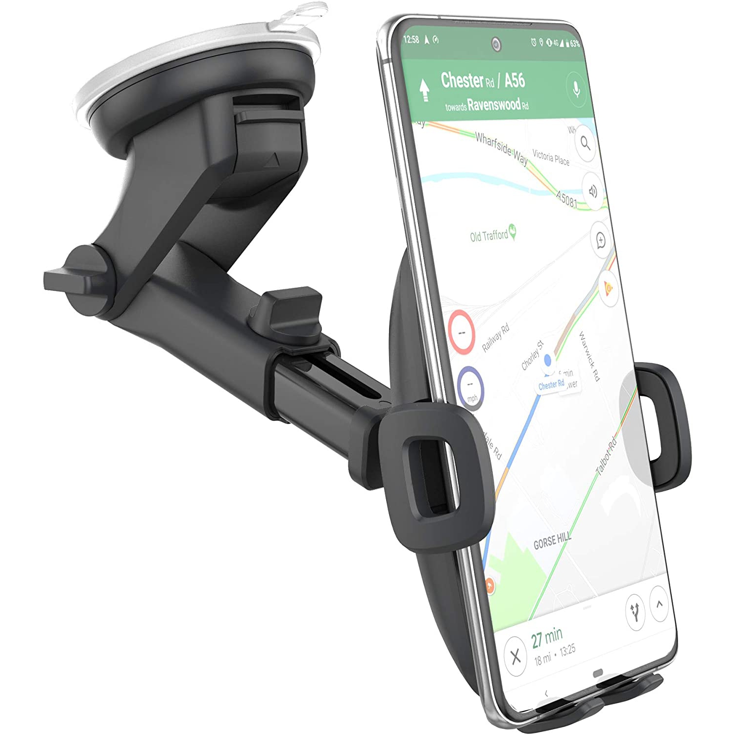 Samsung Galaxy Car Phone Holder (Windshield/Dashboard) Case Friendly Mount for S8/S9/S10/S10e/Plus/S20/S21/ S22 Ultra/Note 10/20