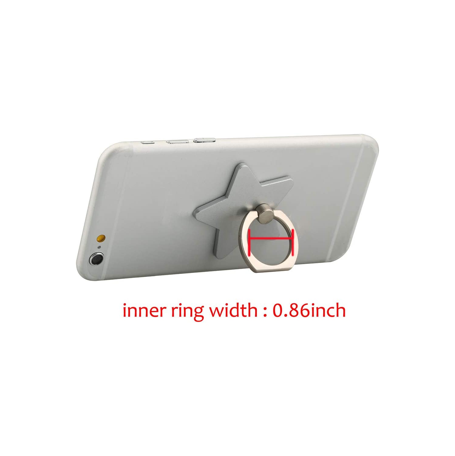 z179 Cell Phone Holder,Star Phone Ring Kickstand 360 Rotation Cell Phone Finger Ring Grip for Almost All Phones,Retail