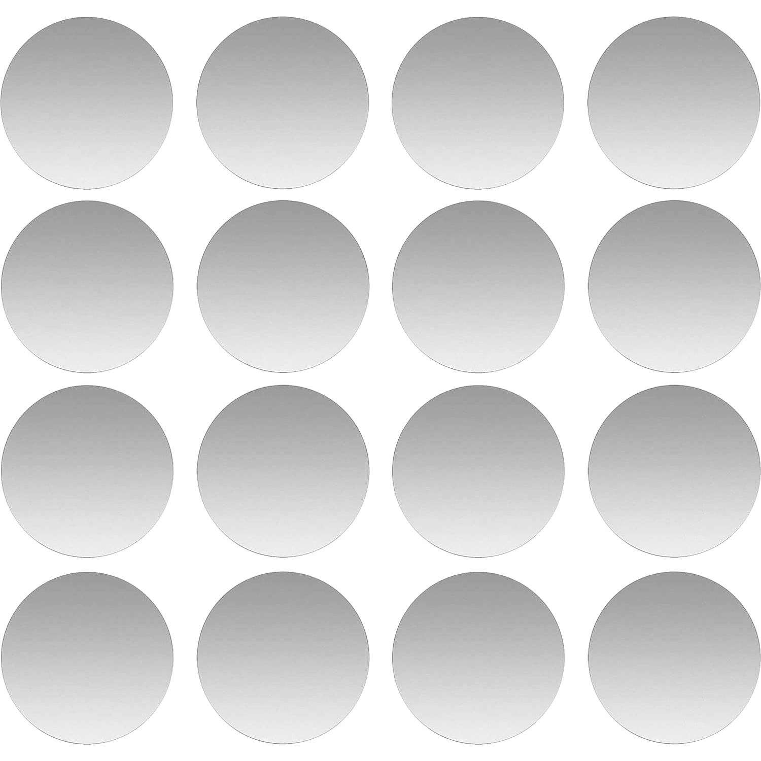 Phone Metal Plates for Magnetic Car Mount, Wall, Phone Holder. Replacement Set of 16 Silver Round Iron Discs Without Holes. 3M Adhesive Thin Steel Cell Phone Case Back Magnet