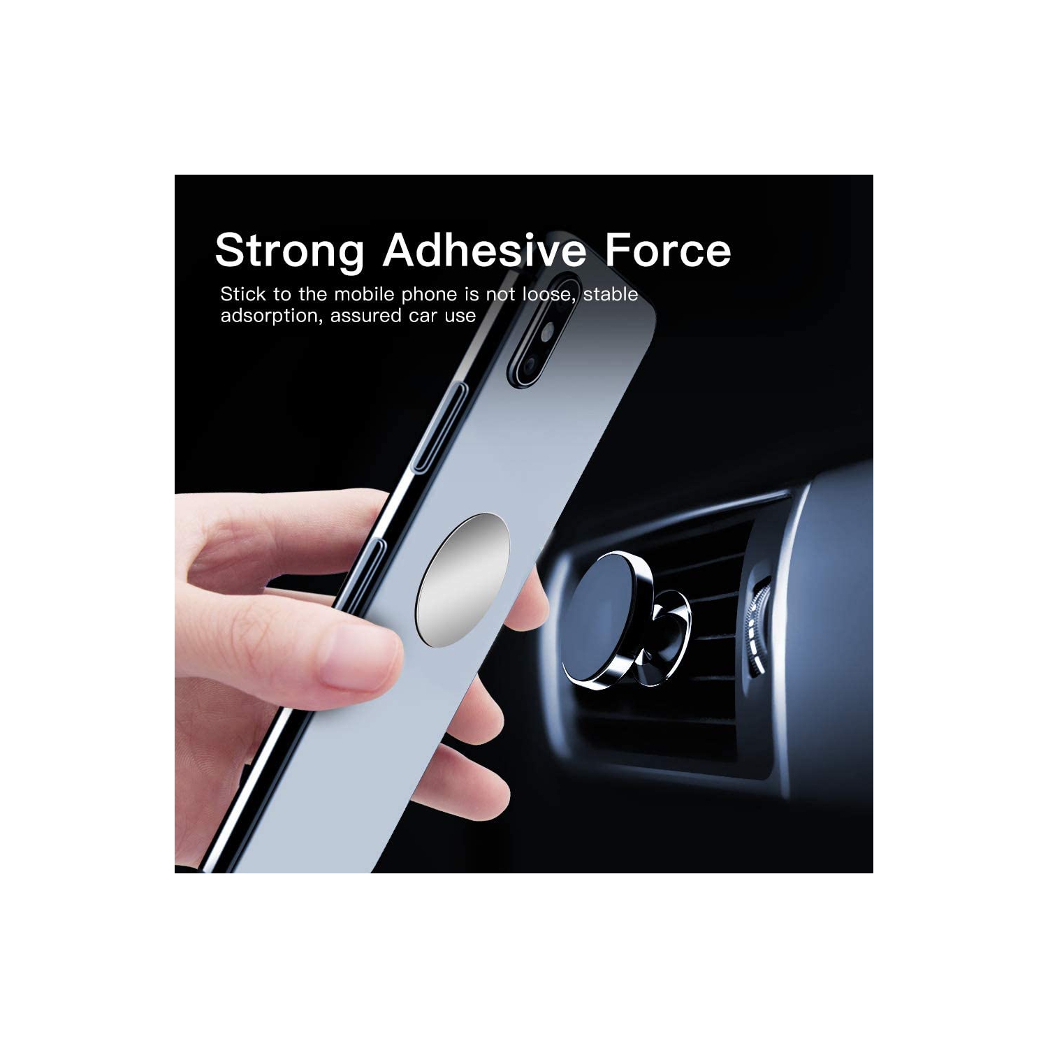 Phone Metal Plates for Magnetic Car Mount, Wall, Phone Holder. Replacement Set of 16 Silver Round Iron Discs Without Holes. 3M Adhesive Thin Steel