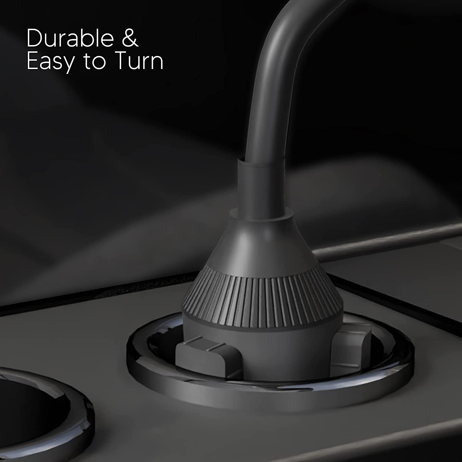 Cupholder Phone Holder for Automobile, Truck - Adjustable Base Flexible 8' Gooseneck Car Cell Phone Holder Cup Mount