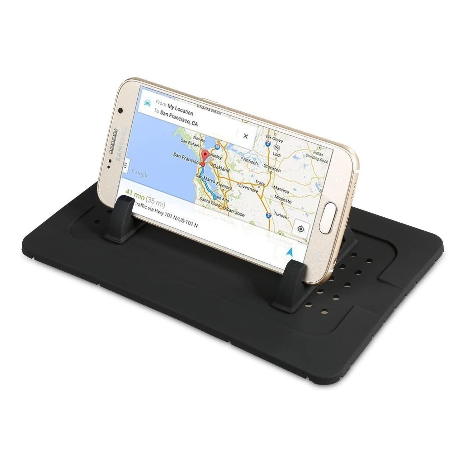Dashboard Car Phone Mount Holder Non-Slip Silicone Pad Dash Mat Cell Phone Holder for iPhone 13/13 Pro/12/12 Pro/XS/XR/11 Tablet iPad Samsung S20+/S20/S10/S10+ LG HTC Nexus Google