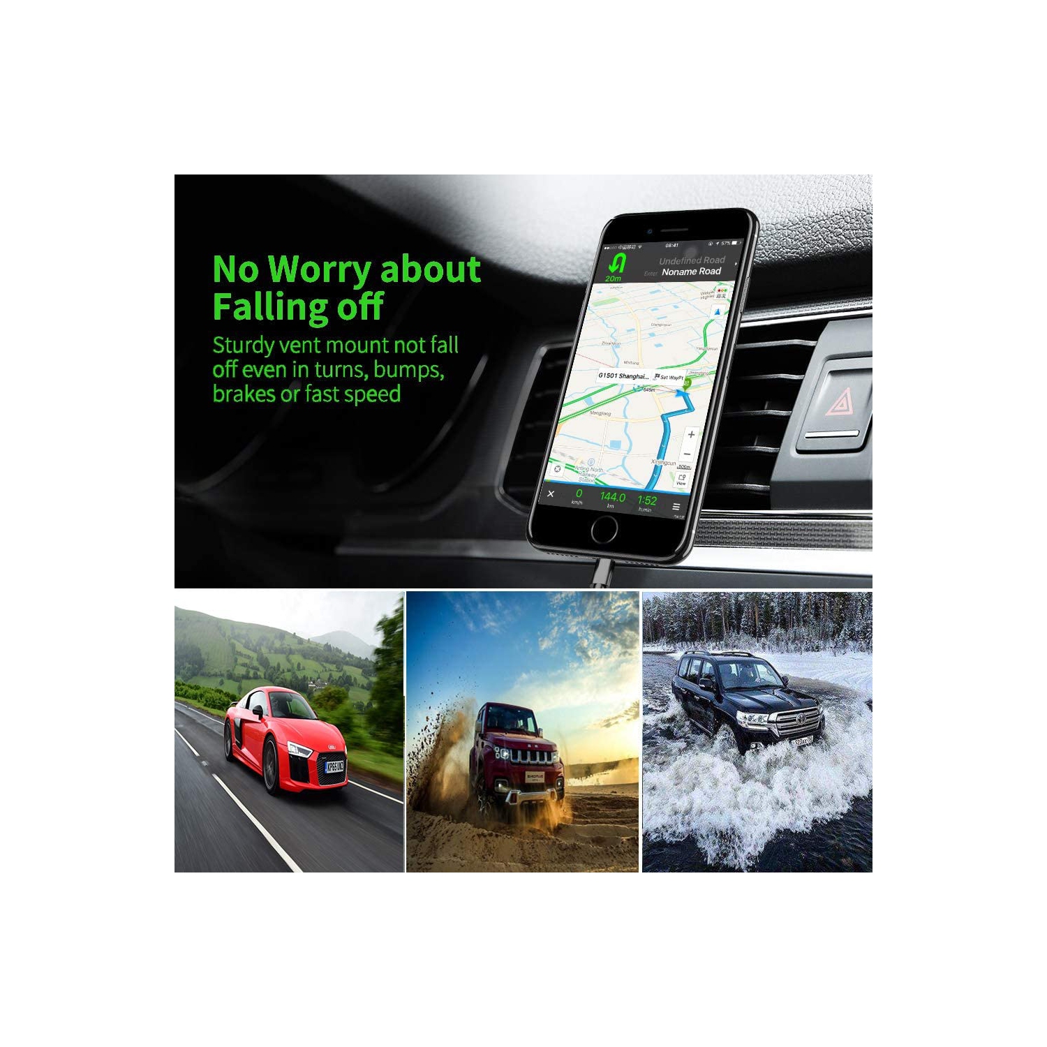 Magnetic Car Mount, Car Vent Mount Air Vent Car Mount Phone Holder 360 Degree Rotation Cell Phone Car Stand Compatible for iPhone 12 11 Pro, XS Max,