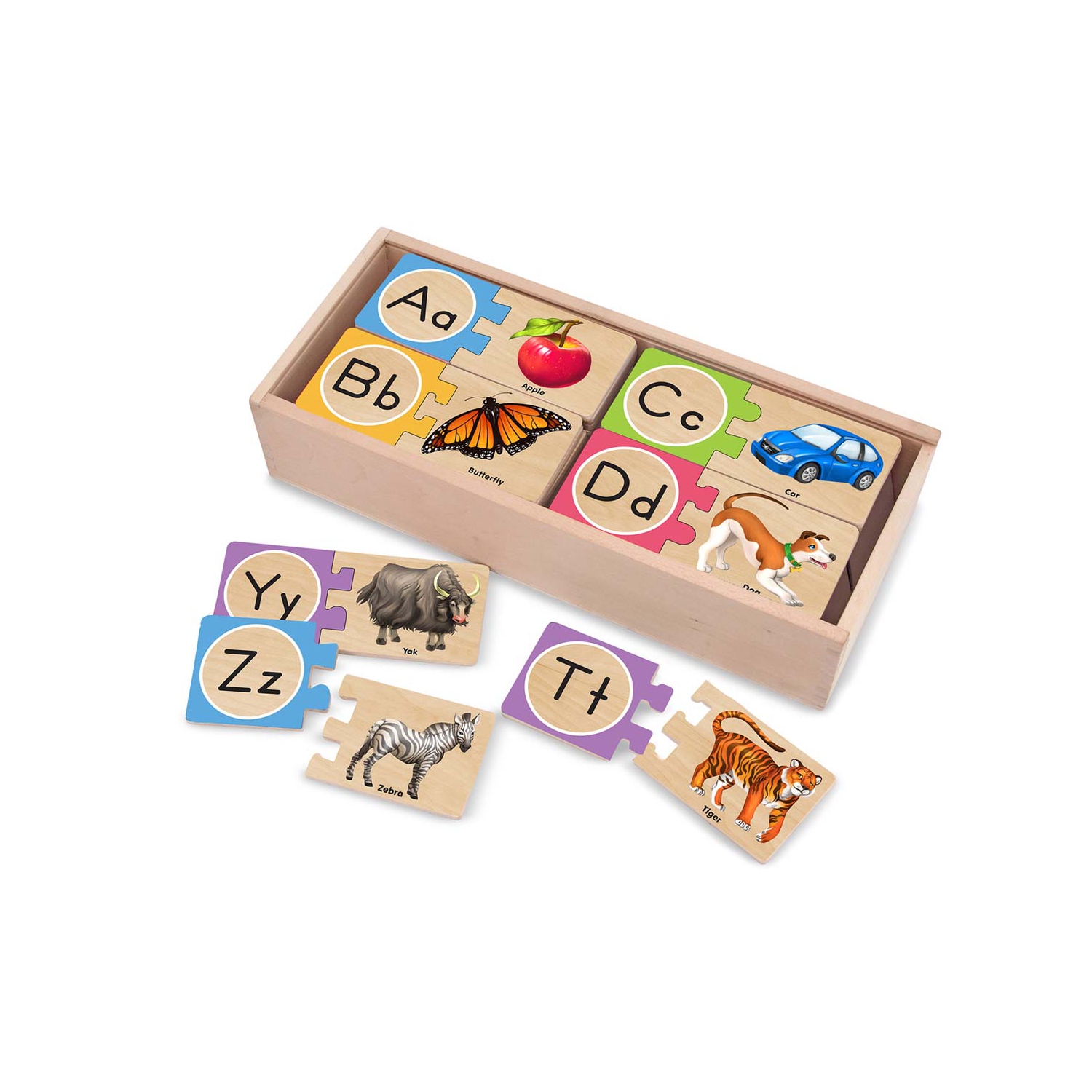 Casse-tête Self-Correcting Alphabet Letter en bois