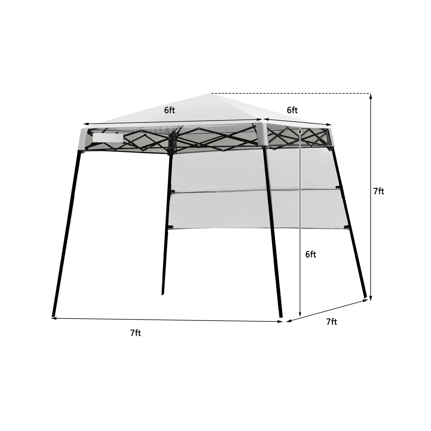 Pop-up Canopy Tent with Carry Bag and 4 Stakes
