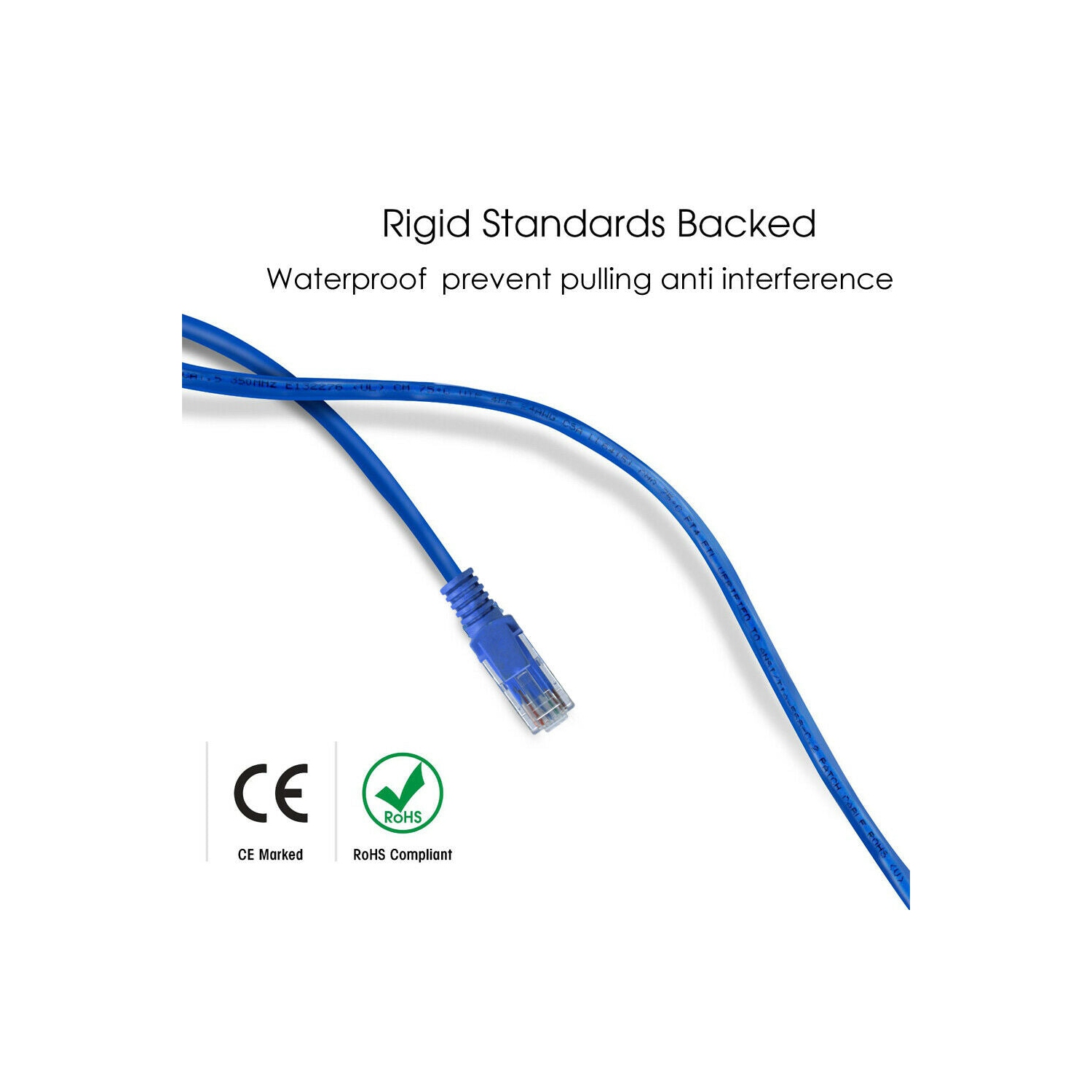 Ethernet Network Patch Cable | CAT6, AWG24, CCA, UTP, RJ45 - 6 10 25 50 75 100FT