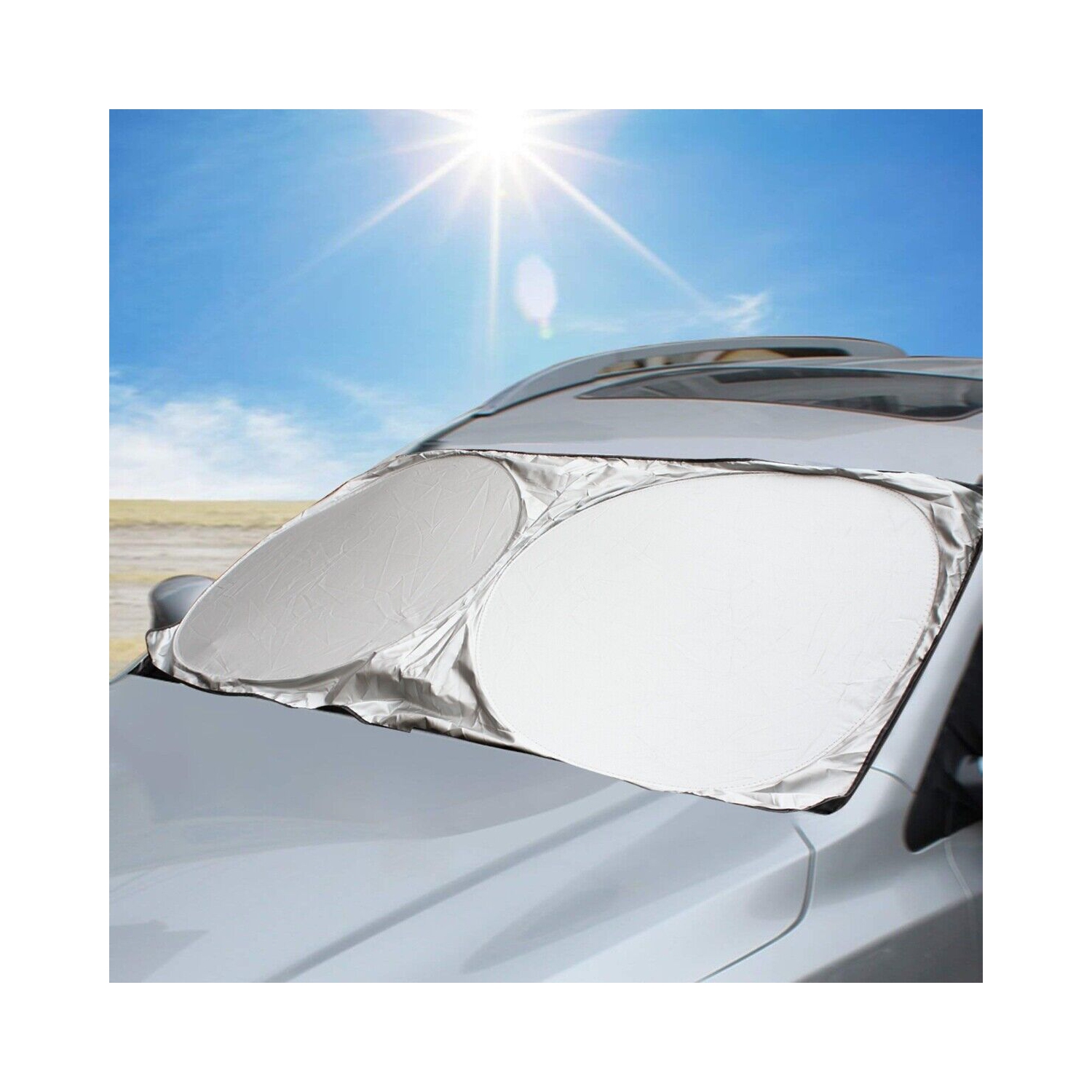 Pare-soleil de pare-soleil pliable pour l'auto bloque les rayons UV et les rayons du soleil de 59 x 31 po