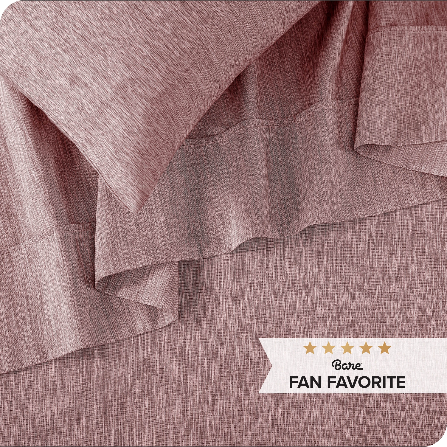 Bare Home Sheet Set - Premium 1800 Ultra-Soft Microfiber - Double Brushed - Hypoallergenic - Wrinkle Resistant