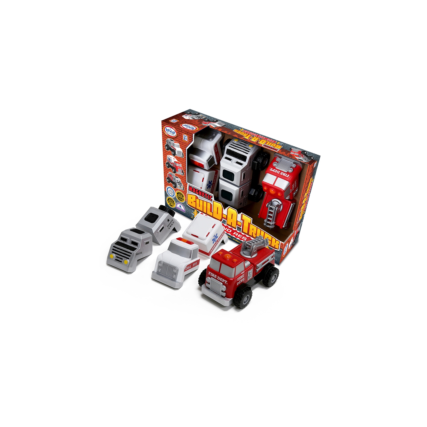 Magnetic Build-a-Truck™, Fire & Rescue