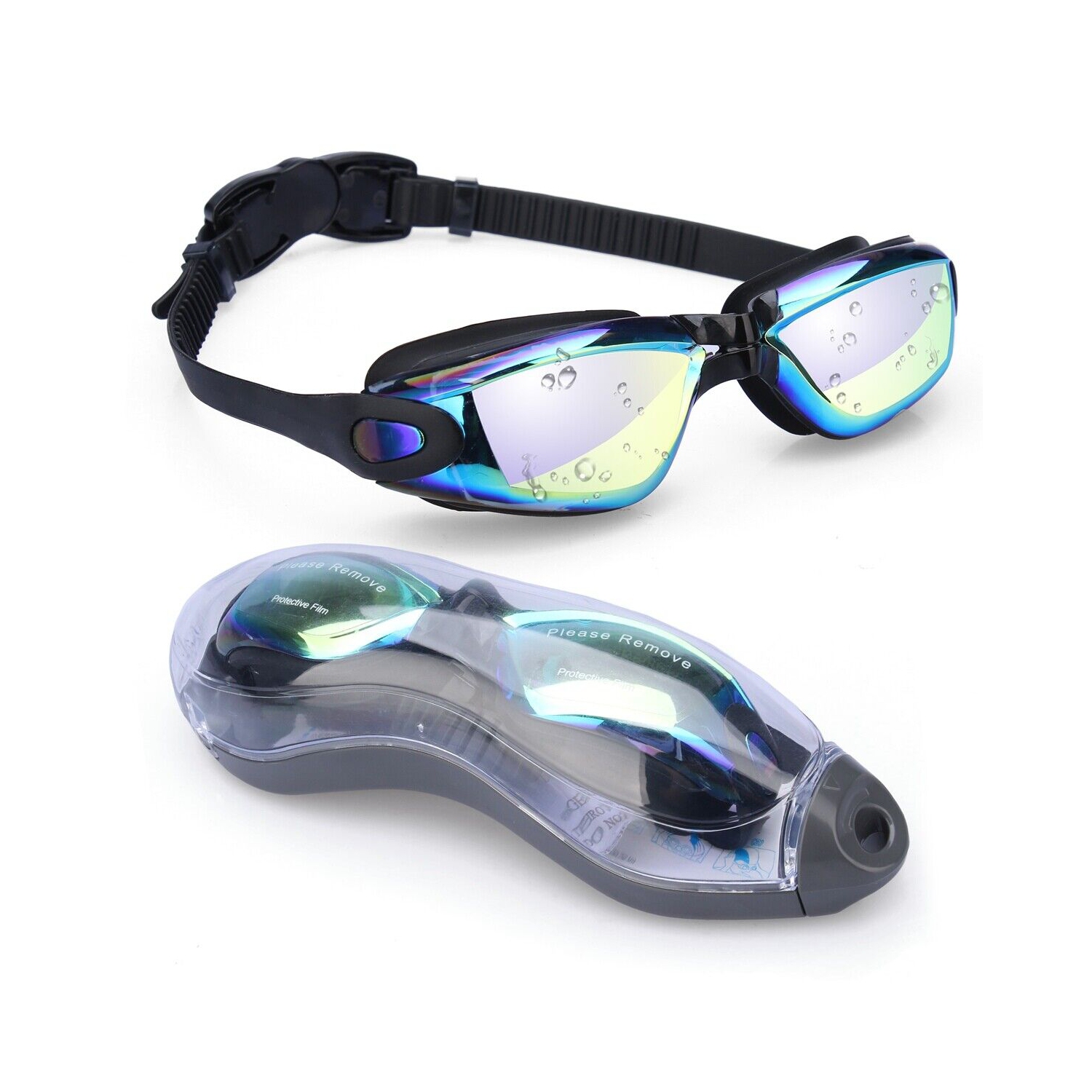 Lunettes de natation Triathlon antibuée et protection UV pour hommes adultes femmes jeunes CA