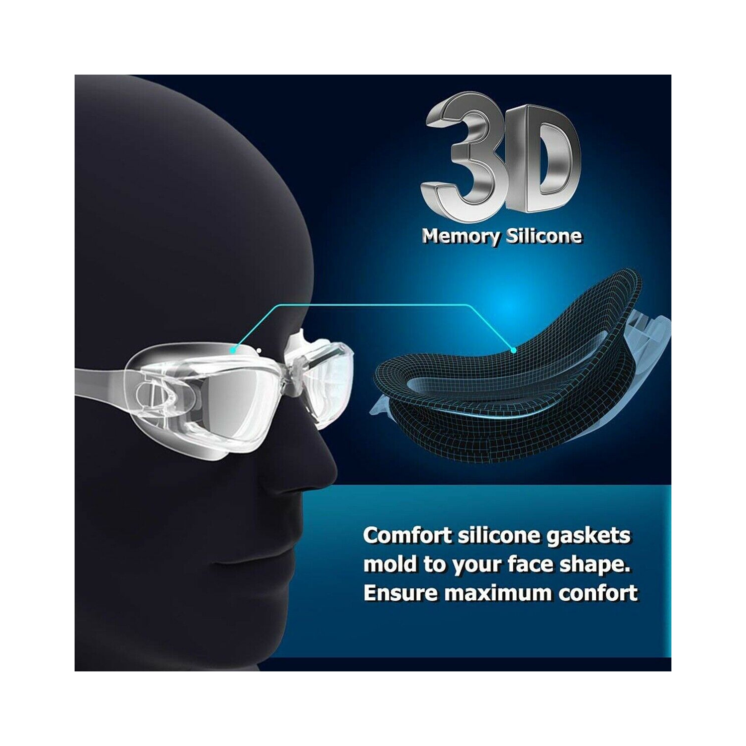 Lunettes de natation Triathlon antibuée et protection UV pour hommes adultes femmes jeunes CA