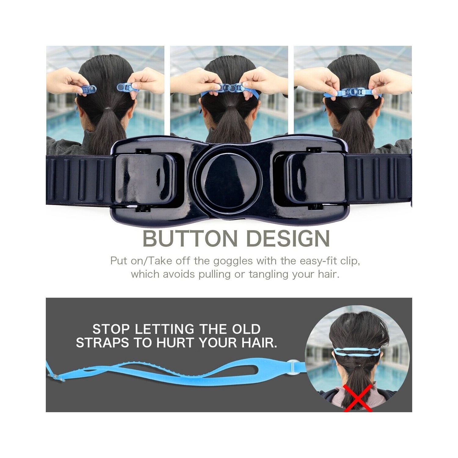 Lunettes de natation Triathlon antibuée et protection UV pour hommes adultes femmes jeunes CA