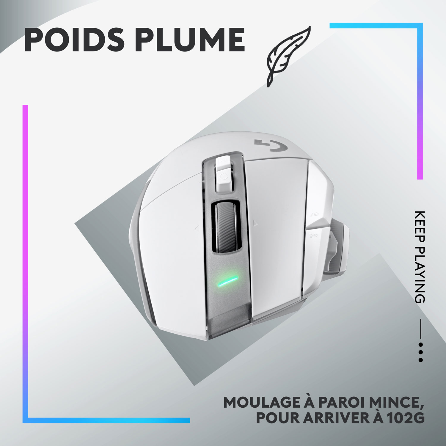 Logitech G502 X LIGHTSPEED 25000 DPI Wireless Optical Gaming Mouse - White