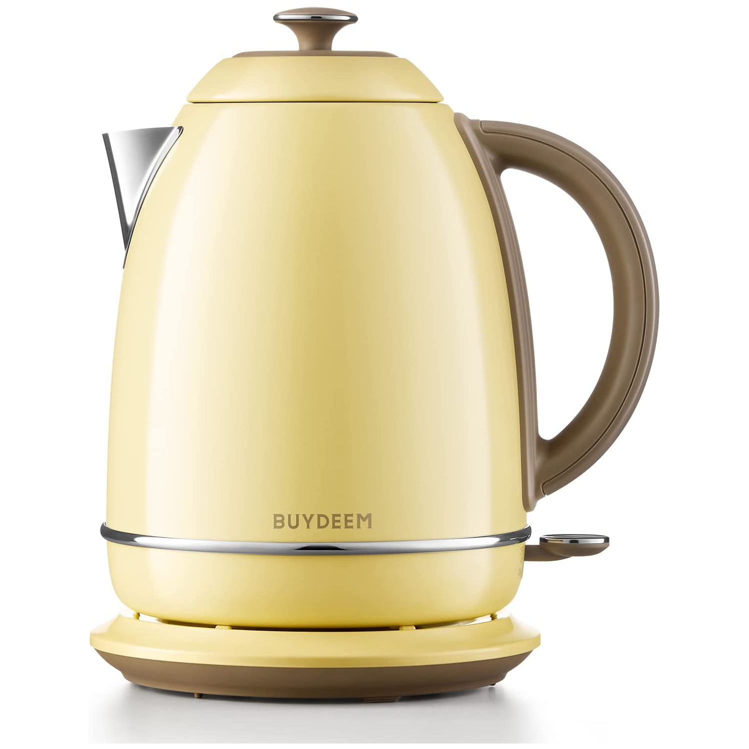 BUYDEEM K640 Stainless Steel Electric Tea Kettle with Auto Shut-Off and  Boil Dry Protection, 1.7 Liter Cordless Hot Water Boiler with Swivel Base, 