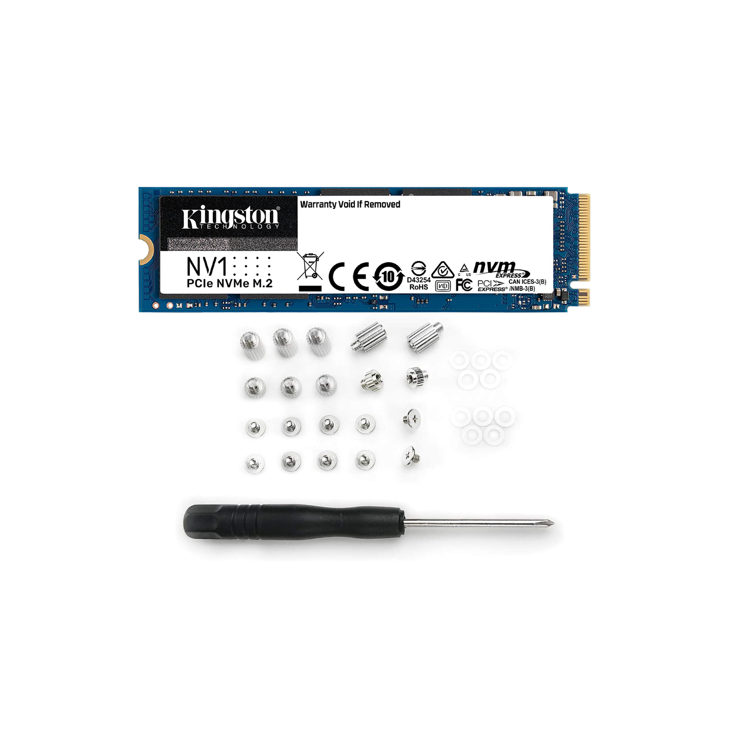 Kingston 2TB M.2 2280 NVMe PCIe Internal SSD with Mounting Screws Kit for Gigabyte & MSI Motherboards
