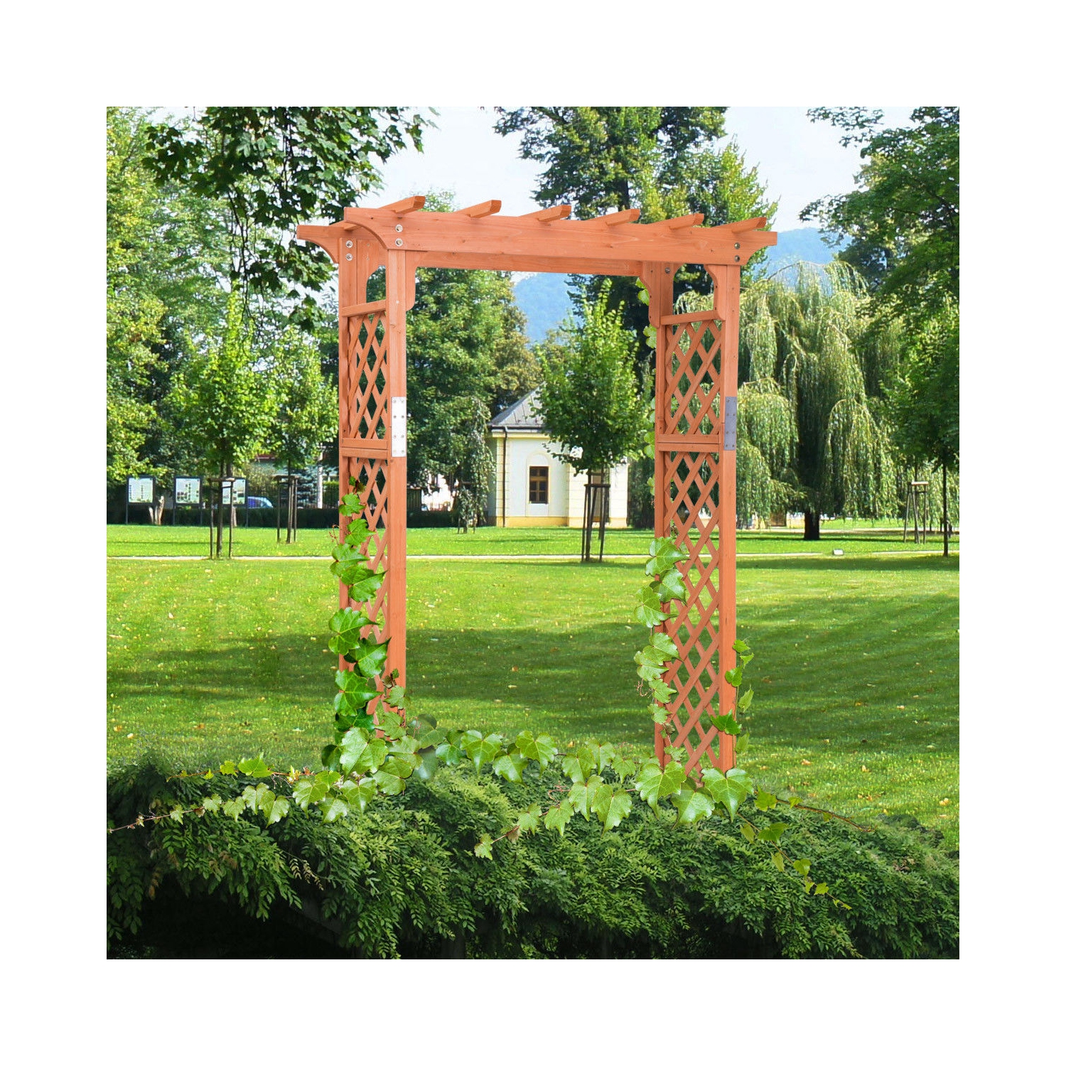 Pergola en bois à voûte de 7 pi Garden de High Arbor
