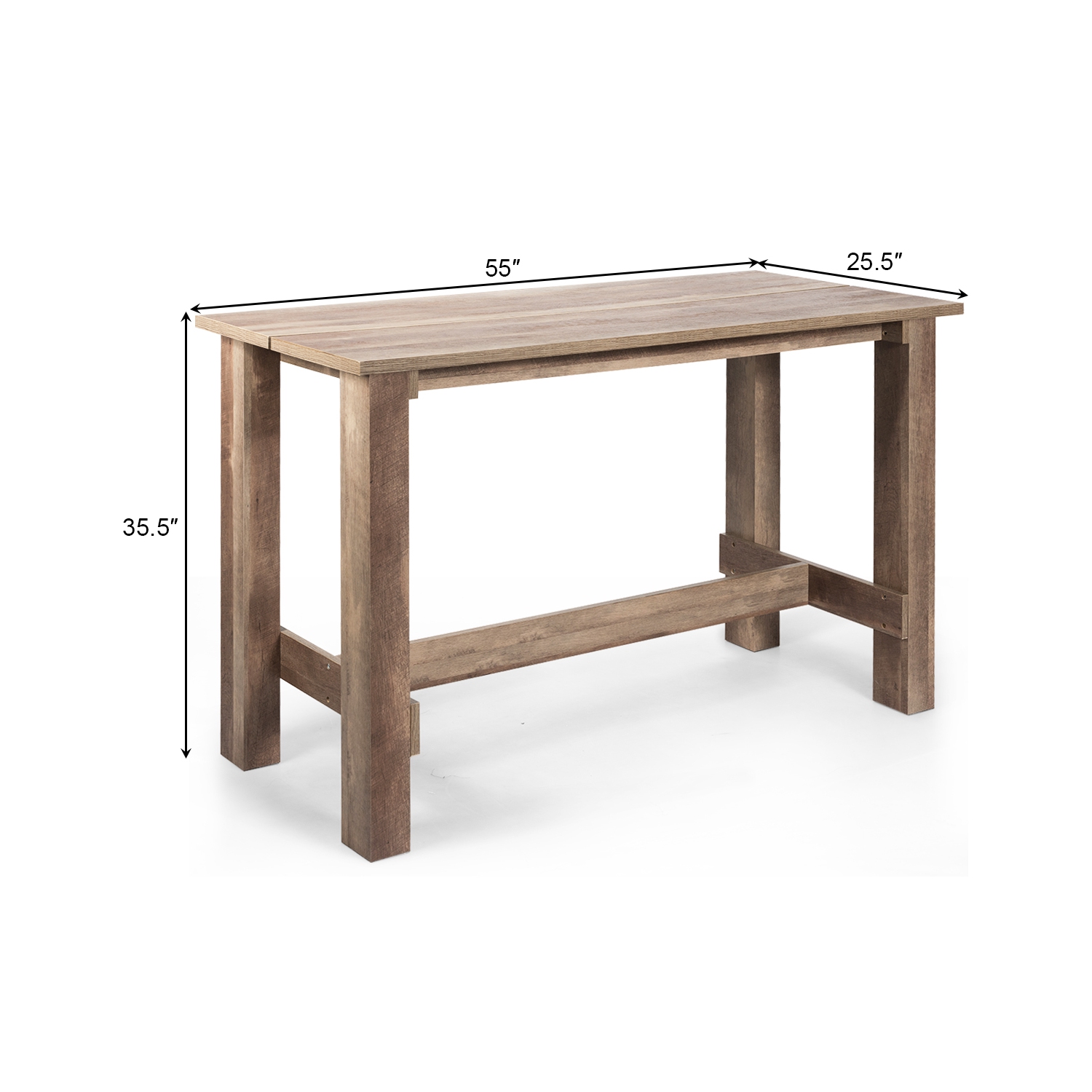 Gymax Dining Table Counter Height Rectangular Kitchen Living Room