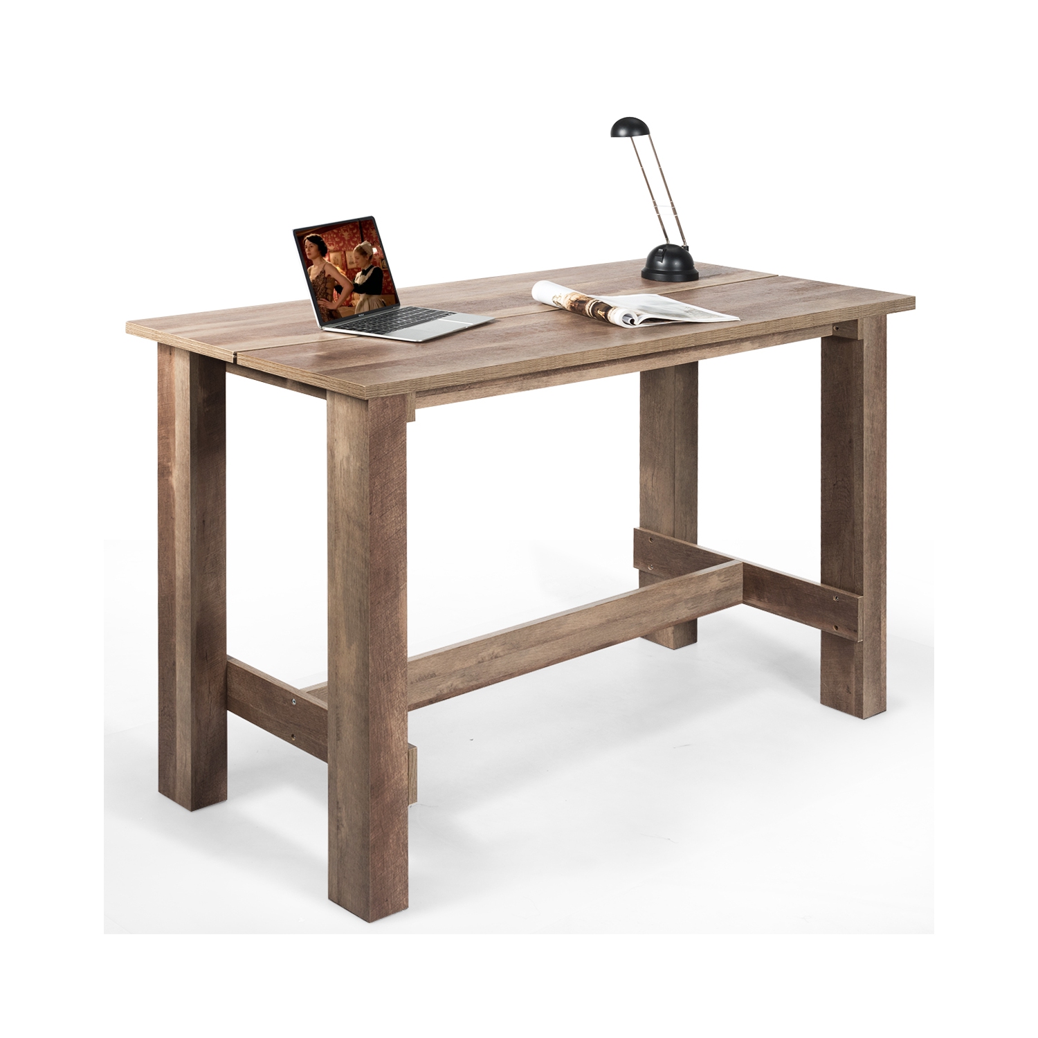 Gymax Dining Table Counter Height Rectangular Kitchen Living Room