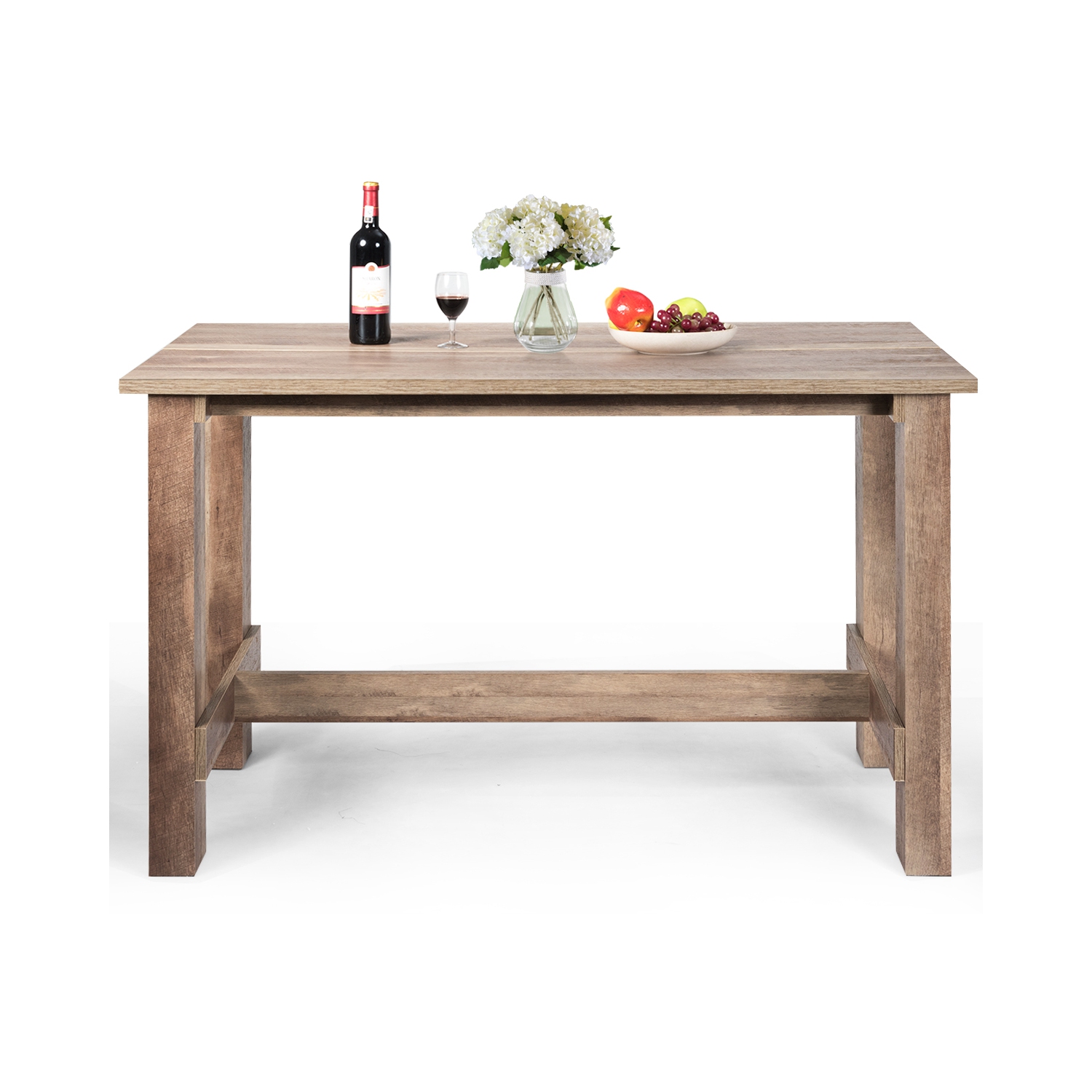 Gymax Dining Table Counter Height Rectangular Kitchen Living Room