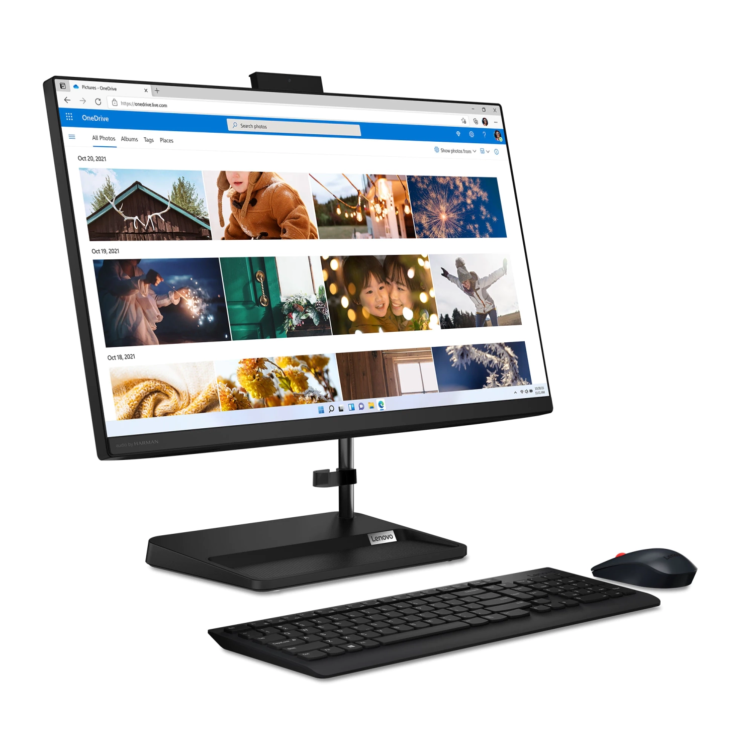 Lenovo IdeaCentre AIO 3i Intel Desktop, 23.8" FHD IPS Touch LED Backlight, i5-1240P, Iris Xe Graphics eligible, 16GB, 256GB