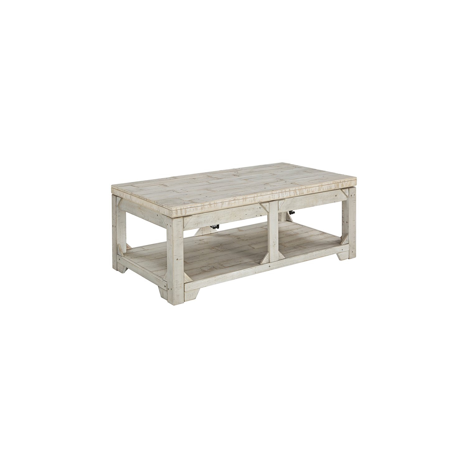 Ashley Furniture Fregine Lift Top Coffee Table in Whitewash