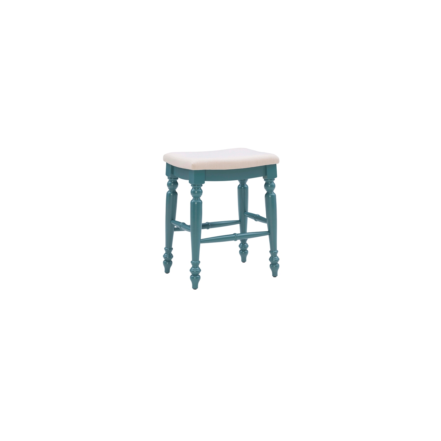 Linon Marino 25" Wood Backless Counter Stool in Blue