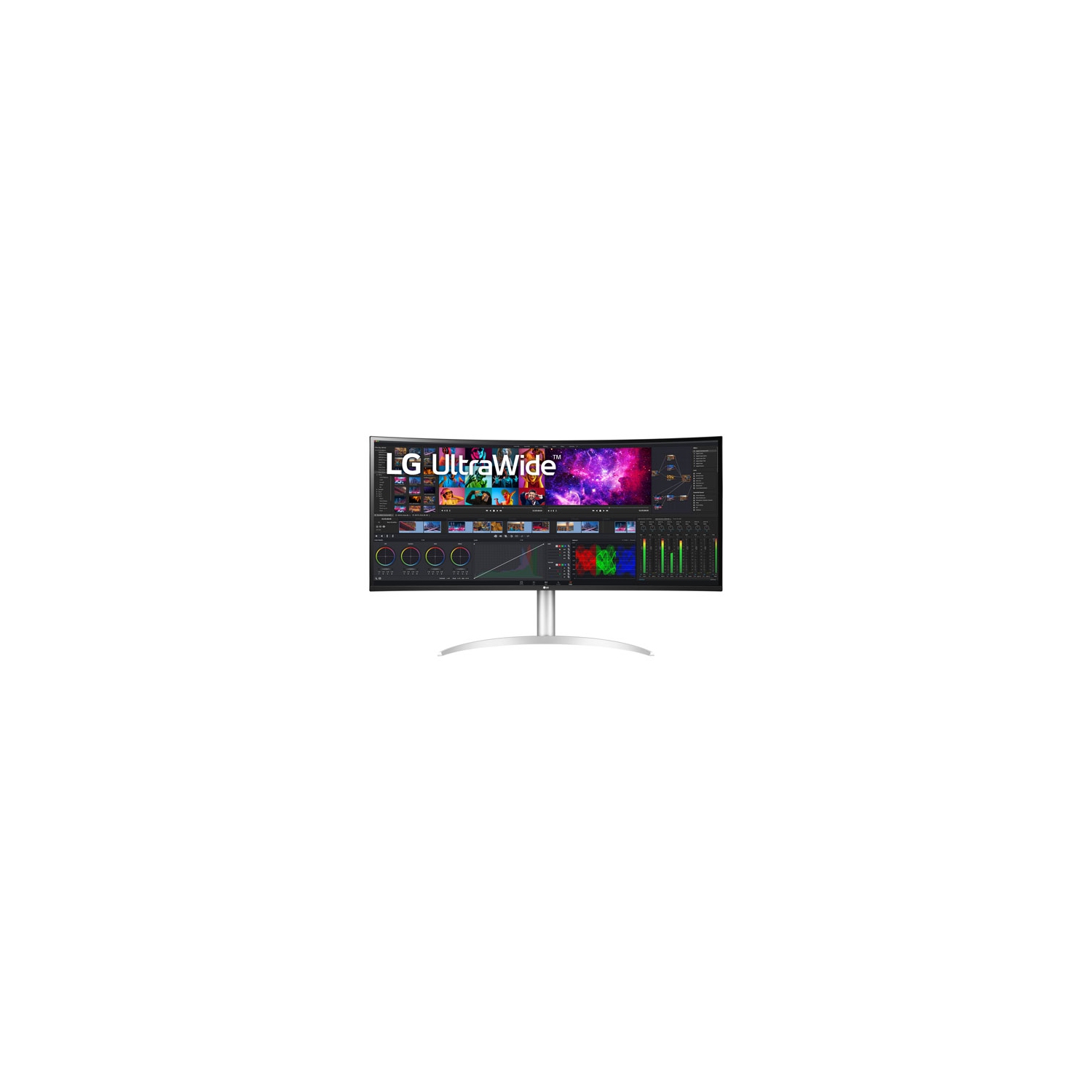 Open Box - LG 40" Ultrawide 4K Ultra HD 72Hz 5ms GTG Curved IPS LED FreeSync Gaming Monitor (40WP95C-W) - White