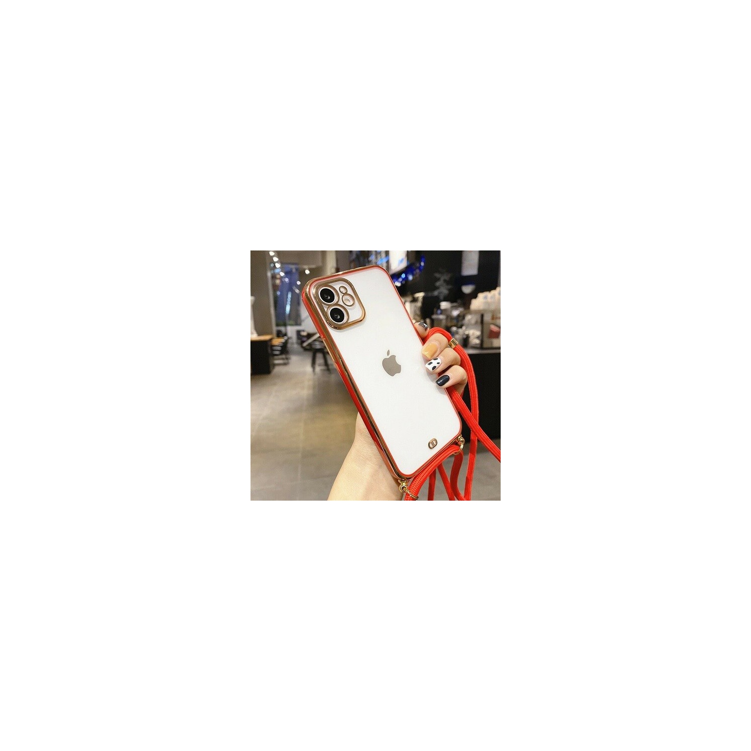 Apple iPhone 11 Red Smart Shockproof Luxury Stream Electro Plating Elegant Cover Case