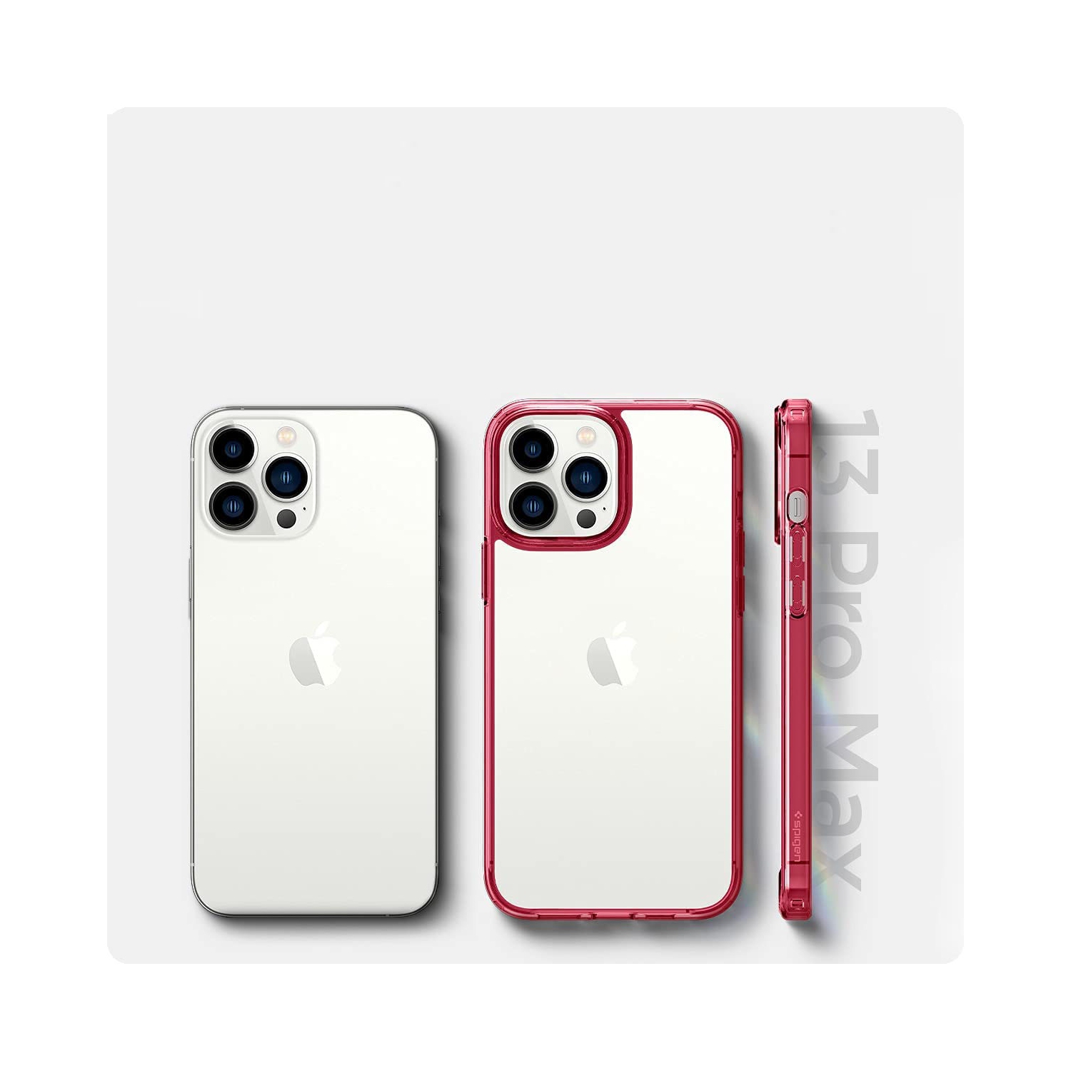 For Apple iPhone 12 Pro Max Red Smart Shockproof Luxury Stream Electro Plating Elegant Cover Case