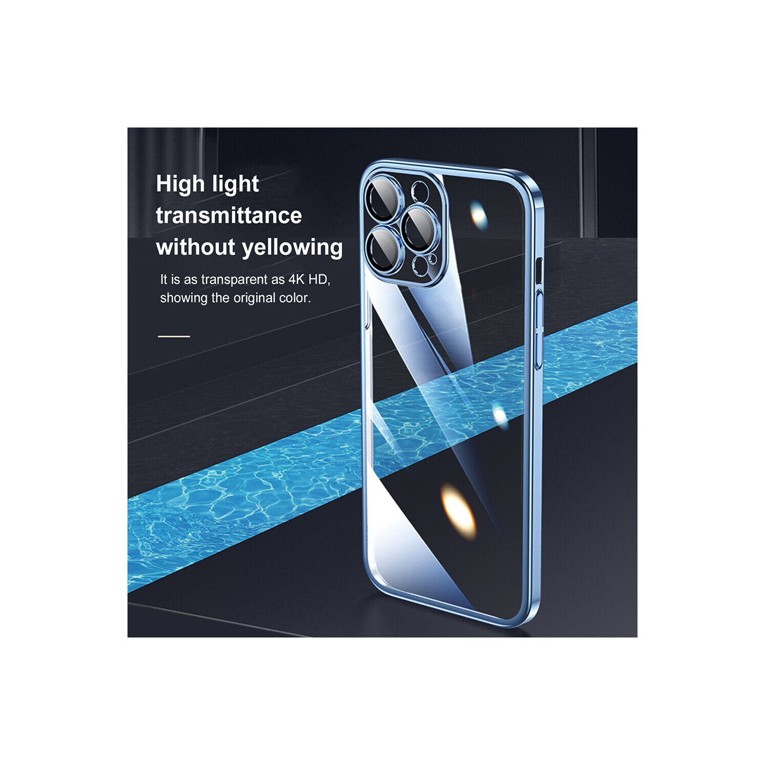 For Apple iPhone XR Blue Smart Shockproof Luxury Stream Electro Plating Elegant Cover Case