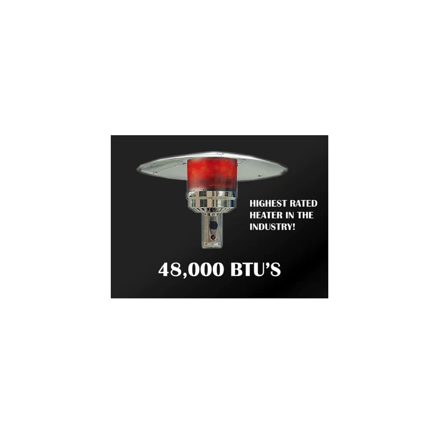 AZ Patio Heaters 48,000 BTU Hammered Propane Patio Heater - HLDS01-W-CG