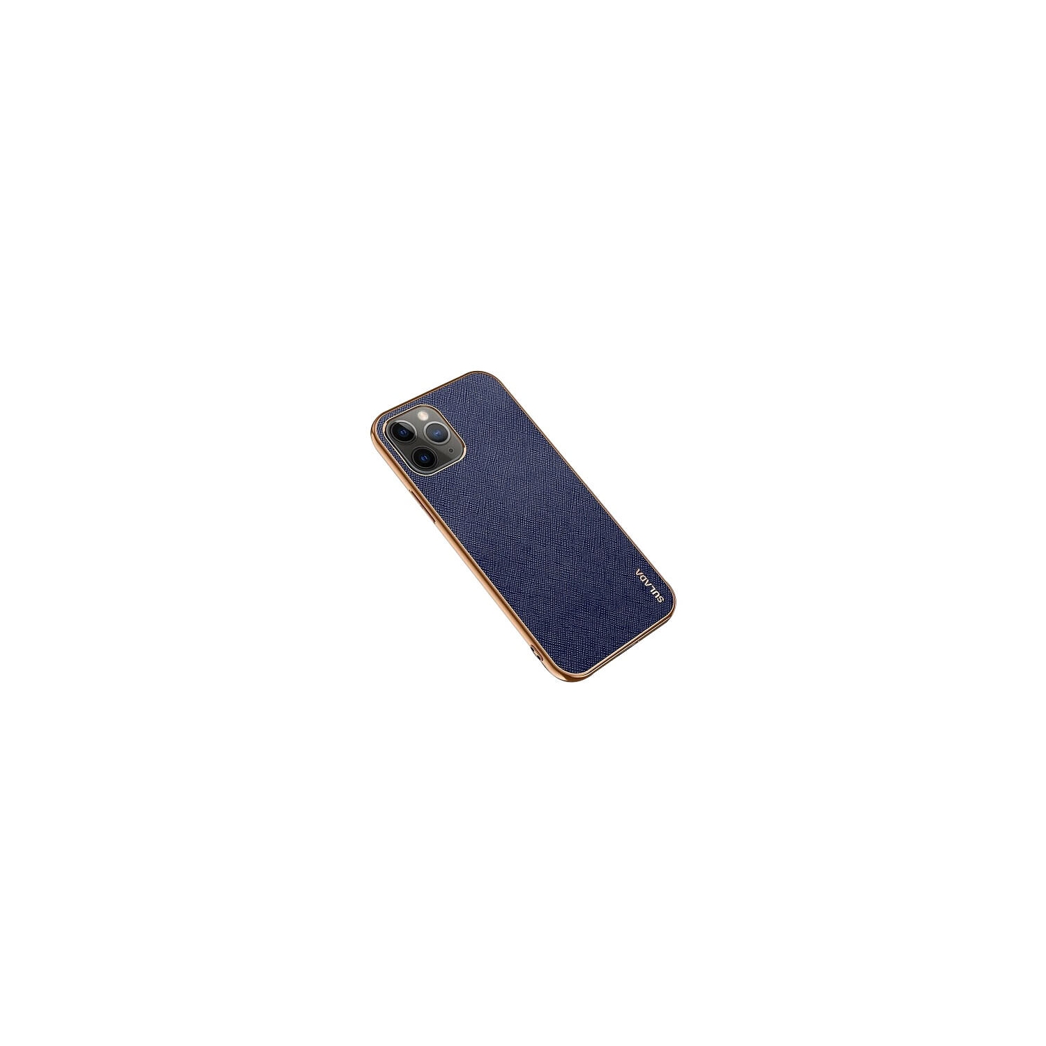 Étui en cuir pour Apple iPhone 12 Pro Max Soft Luxury Stream avec revêtement élégant en Sulada bleu