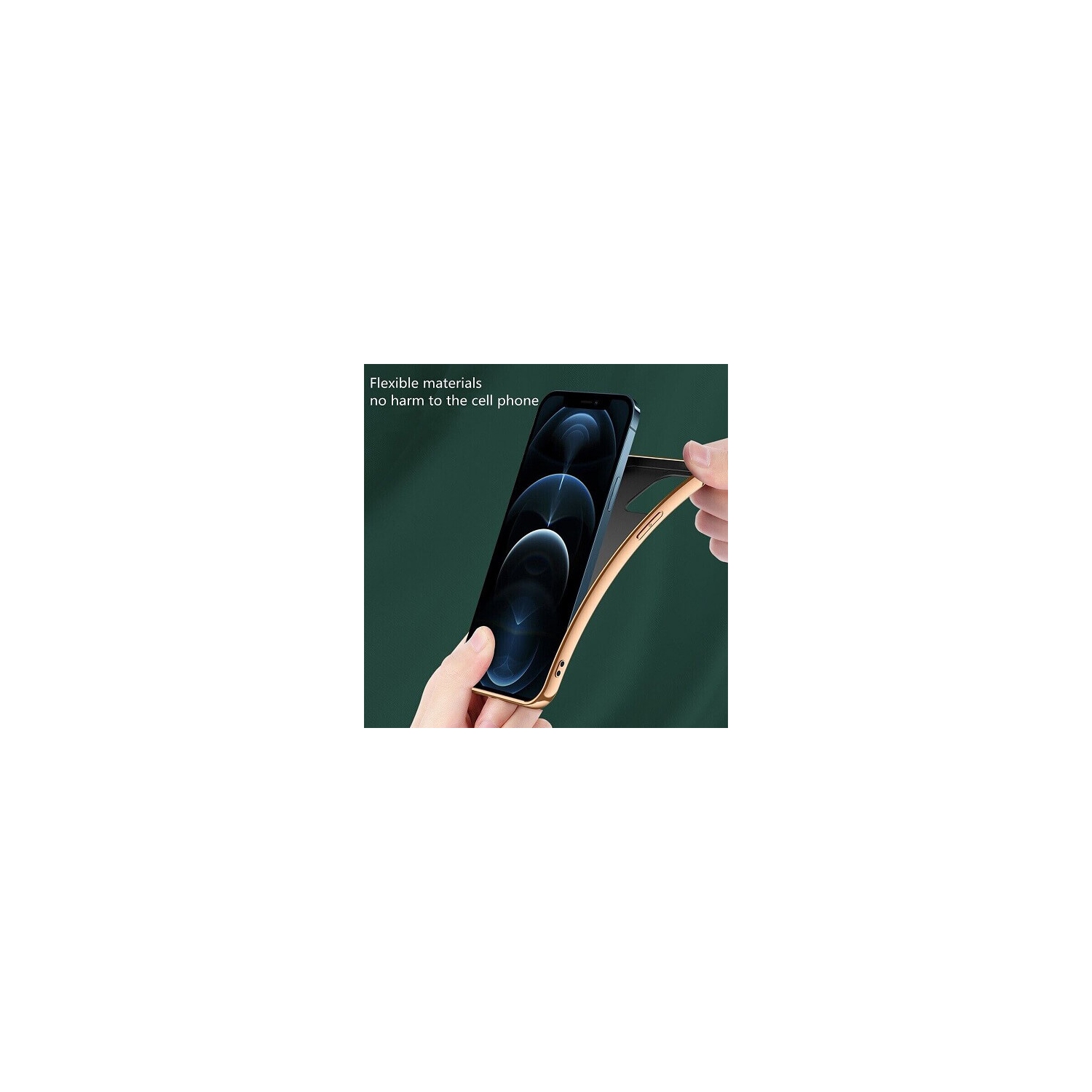 Apple iPhone 11 cuir noir souple de luxe revêtement élégant à placage ionique vert ruisseau